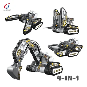 Chengji Diy Remote Control Car Kit 4 in 1 Self Assembly Intelligent Programmable Engineering Vehicles Toy Set Diy Rc Car Kit