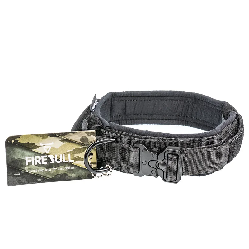 Pet tactical collar training leash pet supplies quick release outdoor tactical dog collar