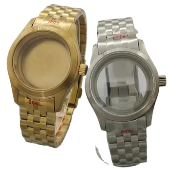 BLIGER 36mm/39mm silver black gold rose gold watch case sapphire glass fit NH35 NH36 NH34 ETA2824 PT5000 movement waterproof