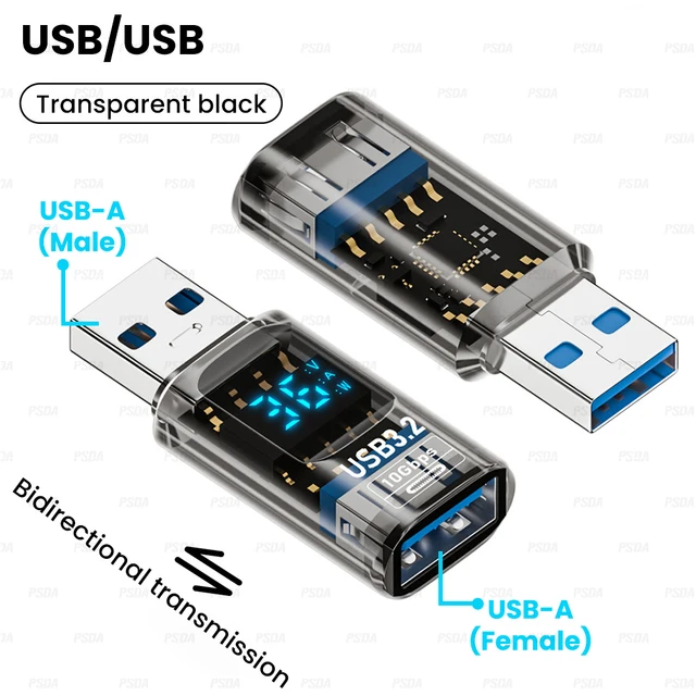 PD Type C to USB3.2 Adapter Digital Display OTG 10Gbps High Speed Transfer Bidirectional Transmission Type C Charging Converter