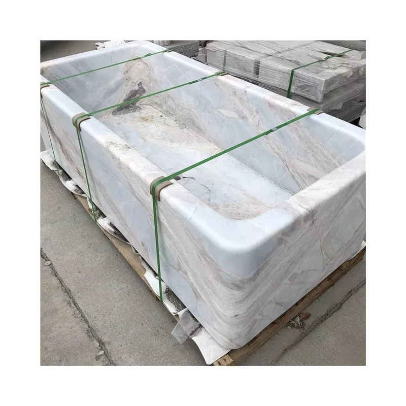 China Manufacturer Direct Sale Natural Stone White Marble Bathroom Bathtub