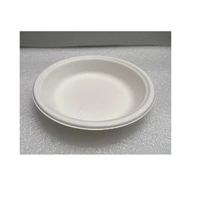 Recycle Biodegradable Bamboo Pulp Paper Mache Plate&Bowl Food Container Box Microwave Ovenable Office Paper Trays From India