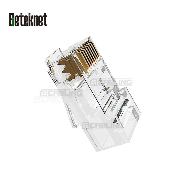 GETEKnet Cat6 RJ45 Connector Plug Connector 8pin Gold Computer Plug Rj45 Connector