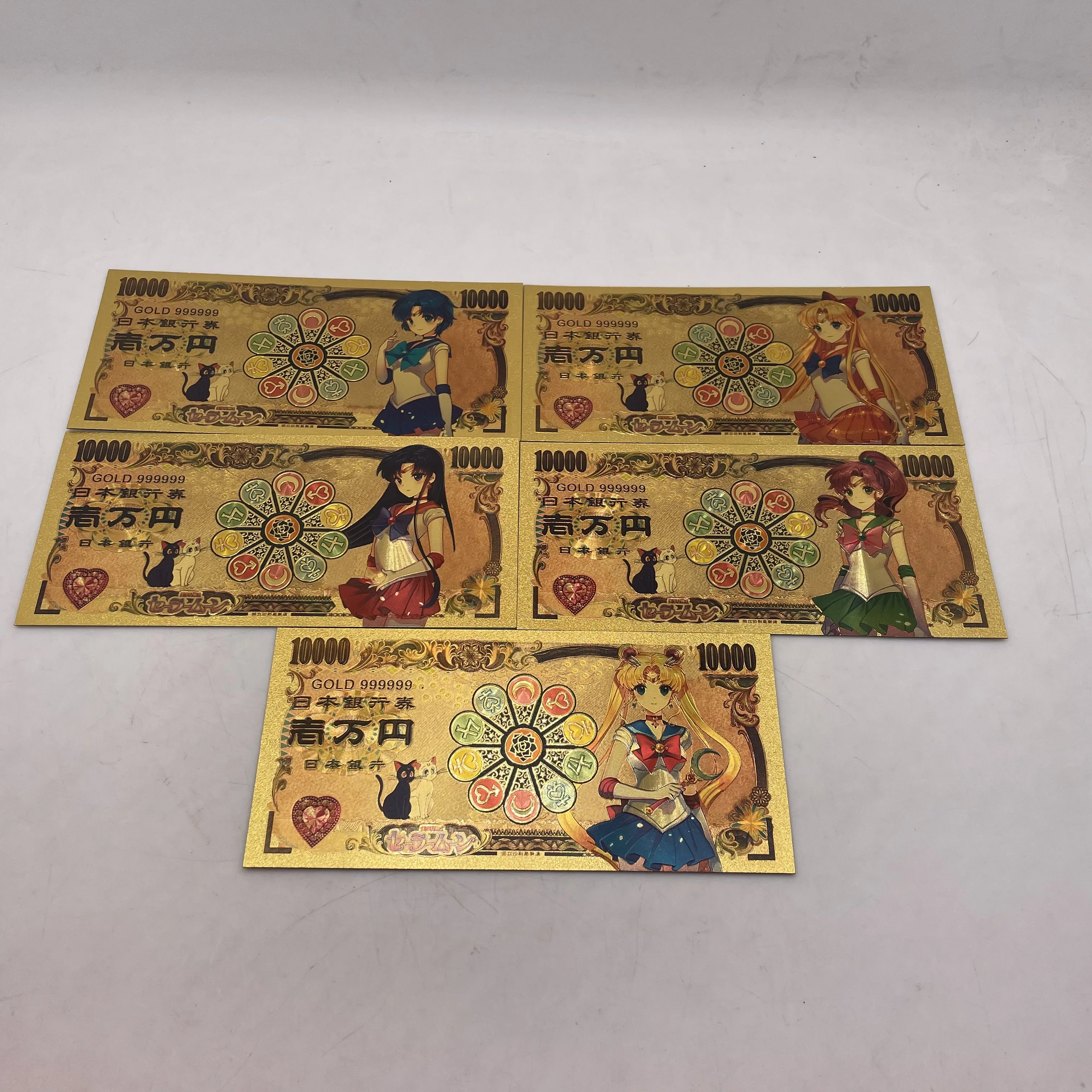 5types Famous Plastic Notes Bat Hero Gold Foil Banknotes Usa 100 Toy ...