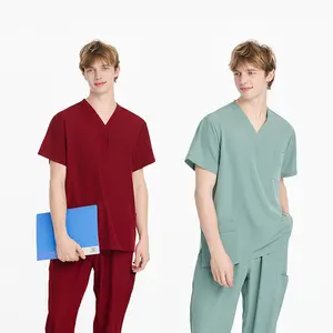 Wholesale Custom Men Nursing Scrubs Set Uniform Medical Uniforms Doctor Nurse Scrubs Uniforms