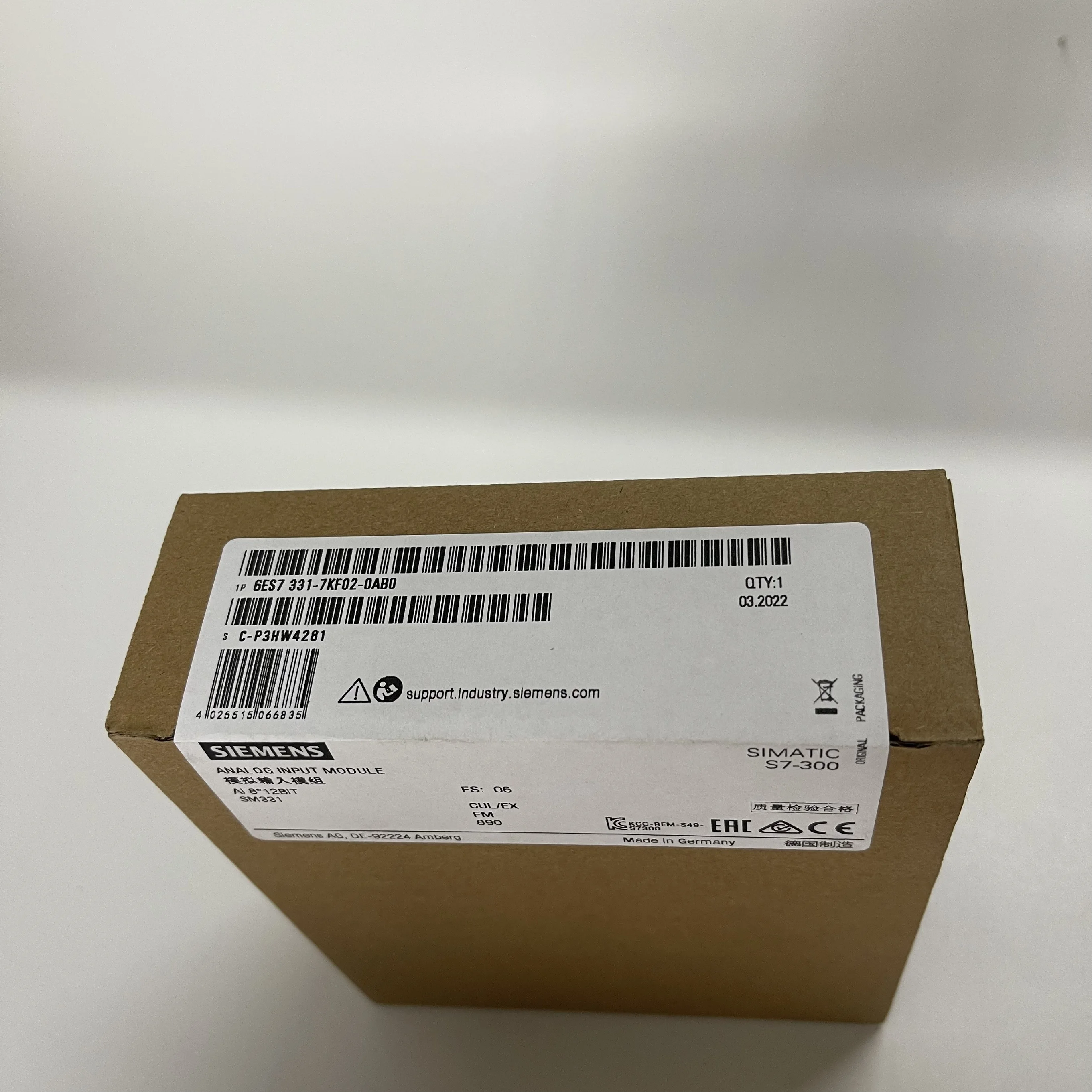 SIEMENS Analog Input Module 6ES7331-7KF02-0AB0 SIEMENS Analog Input Module 6ES7331-7KF02-0AB0