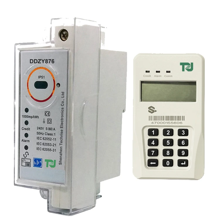 Techrise Prepaid Meter Split Type 1p 2 Wire G3 Plc Communication Smart ...