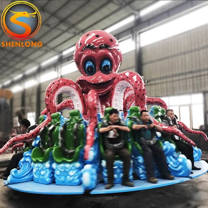 Newest Design With Wonderful Lighting Amusement Park Luna Park Amusement Ride Big Octopus Ride