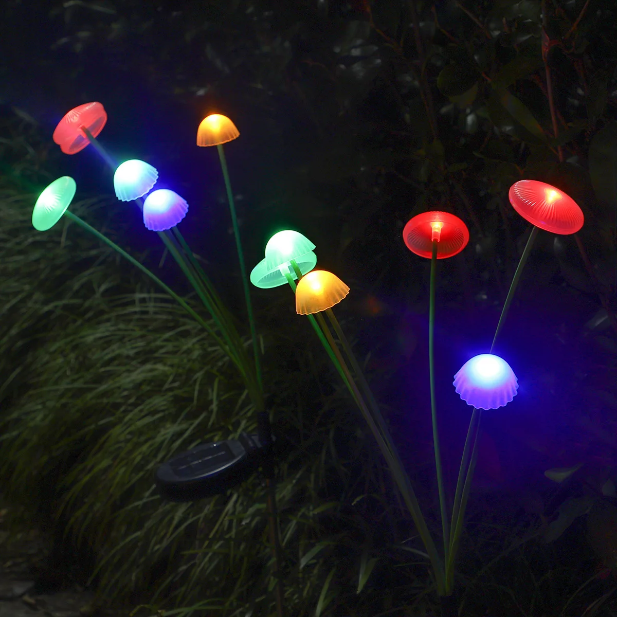 product solar mushroom outdoor courtyard villa light ip65 waterproof landscape decorative exterior led jellyfish garden yard lawn light-8