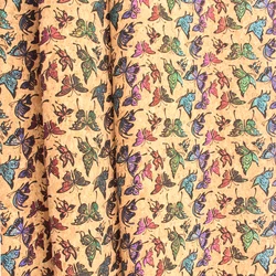 Веганская Экологически чистая 0 4 мм Натуральная португальская Радужная пробковая ткань с бабочкой для пробковой обуви сумки на