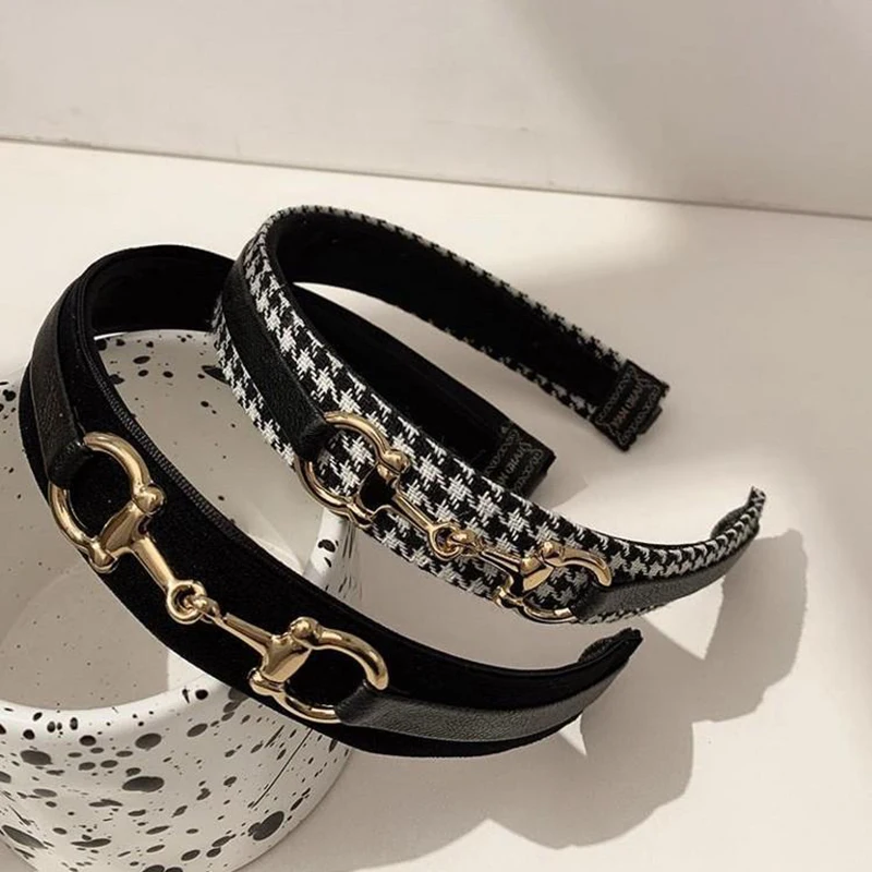 Lattice Makeup Hair Bands for Women Luxury European and American Style Non- Metal+Plastic Hair Accessories with Flowers