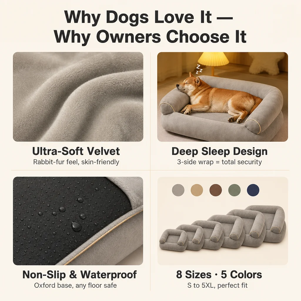 Luxury Pet Sofa Bed Skin Friendly — Product details 5