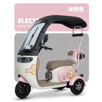 China Factory cheap electric tricycle closed passenger tricycle 3 wheel motorcycle 11 mobile scooter 3 wheel open 501-800W