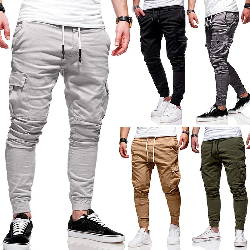 Corriee Sport Pants for Men Big Men Stylish Splicing Camouflage Training Trousers with Pockets 