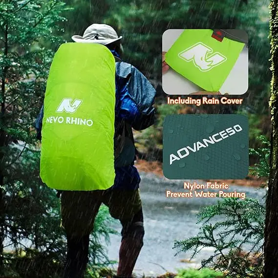 Factory Price in Stock Breathable Durable Custom Hiking Backpack Green Camping Travel Bag Outdoor Backpack