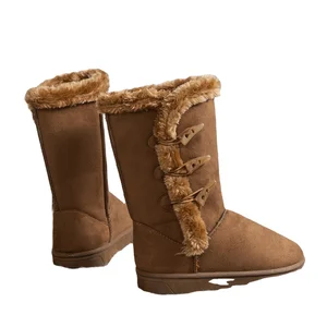 Breathable Comfortable Ladies New Thick Bottom Shoes Non Slip Large Cotton Padded Warm Fashion Snow Boots