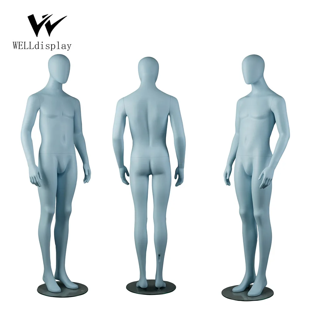 Life Size Full-Body Fiberglass Articulated Mannequin with Detachable Head Stand for Men's Plus Size Clothing Store Use on Sale