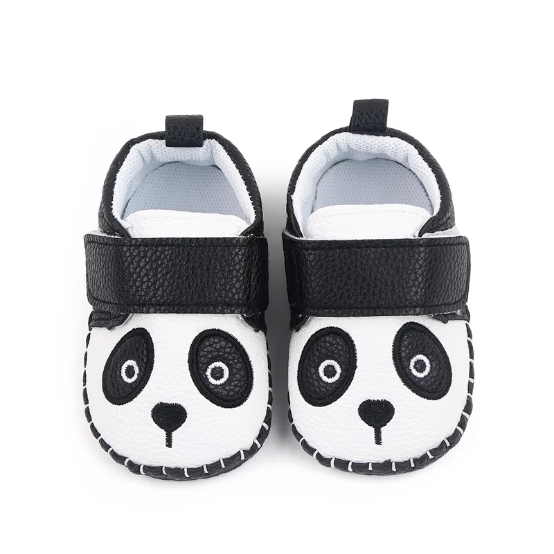 Cute Panada Design Soft TPR Outsole Baby Walking Shoes Toddler Shoes for Boys