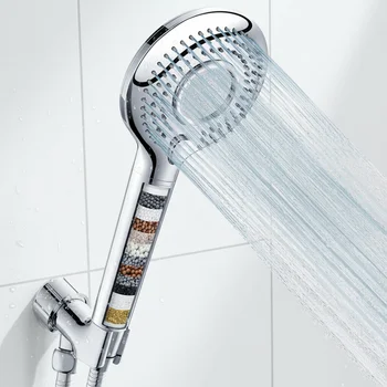 Soffione Doccia Con Filtro A 15 Stadi BAMAJO – Anticalcare Con Vitamina C – Alta Pressione E Risparmio Acqua – Include 4 Filtri Di Ricambio