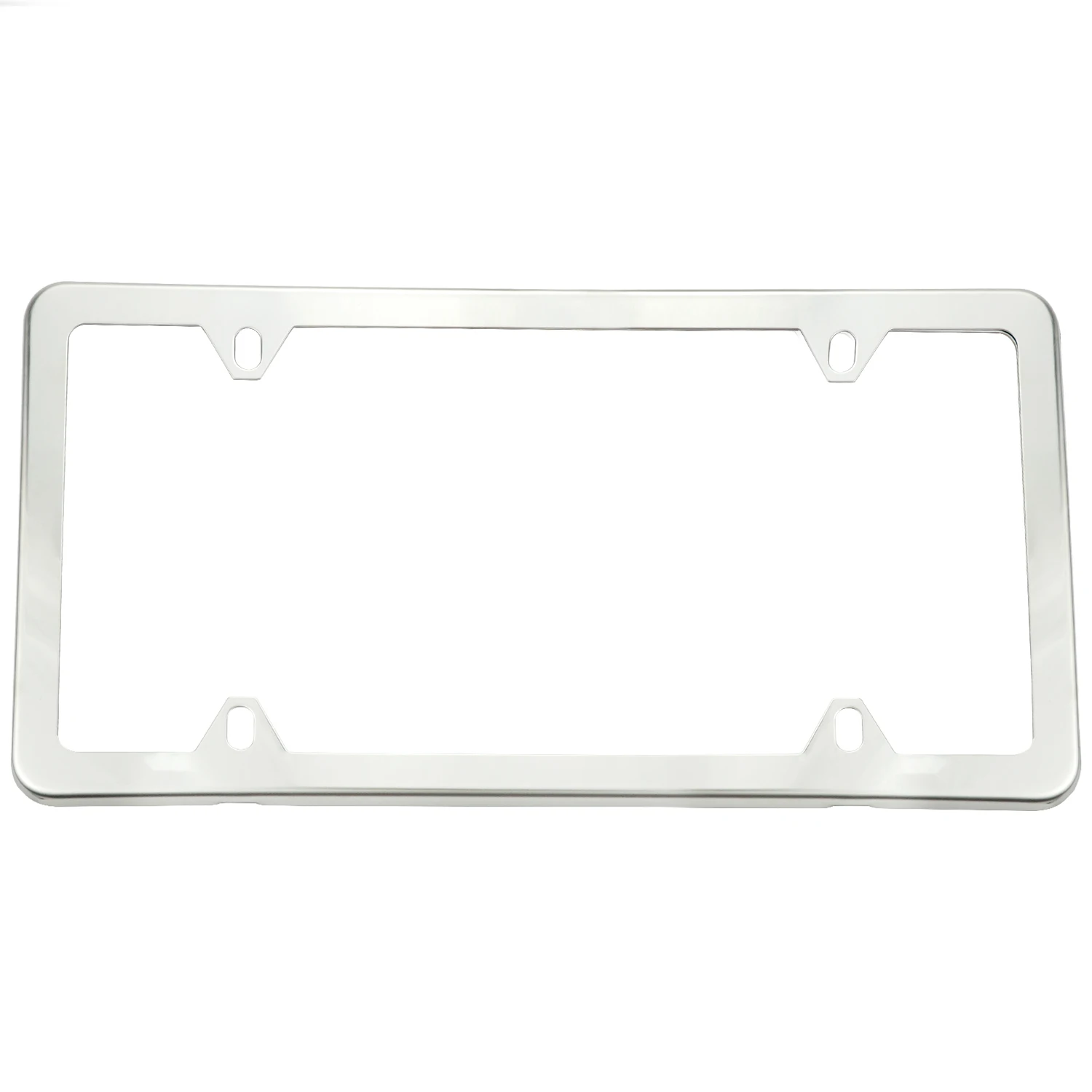 Set Of 2 Stainless Steel License Plate Frame With Screws 4 Holes