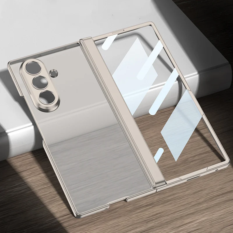 Shockproof Cover Skin Feeling Magnetic Mobile Transparent Frosted Phone Case With Hinges Protective for For Z Fold7 / Z Flip7