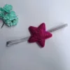 Grande cerchietto a cinque stelle - rosso rosa