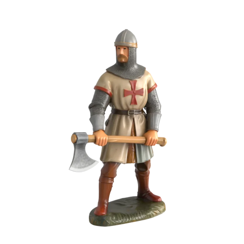 Brugerdefineret Engros Korstogskæmper af Harpiksfigur Håndlavet Middelalder Øksesoldat Statue