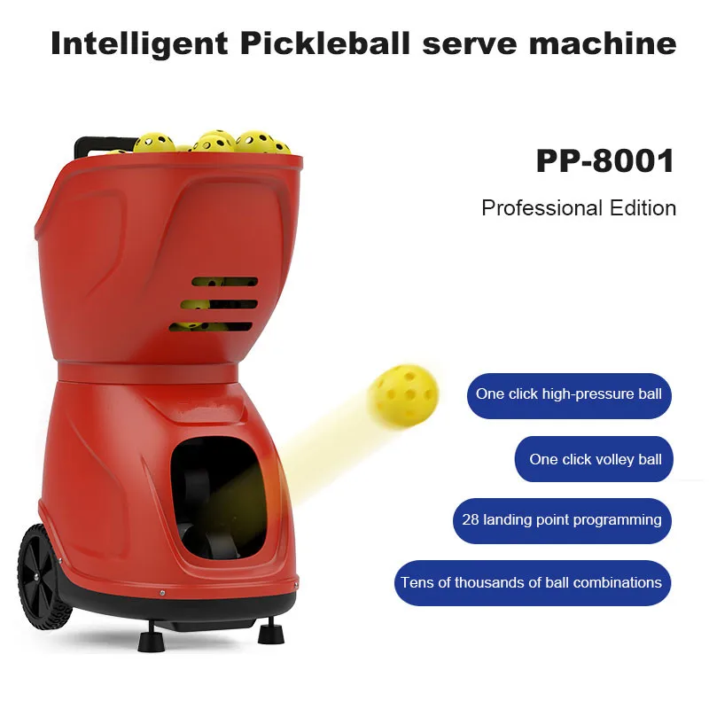 PP8001 Custom Pickleball Training Equipment Remote Control Shooting Feeding Machine with App for Pickle ball Training supplier