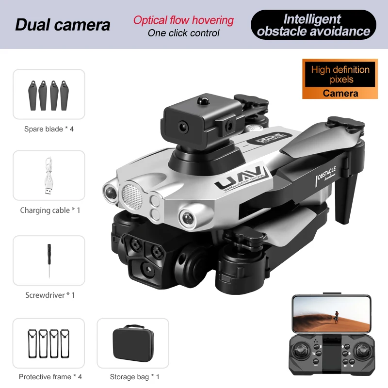 LU200 Drone With Dual Camera Mini Drone with 5G WiFi FPV 4K Gps Dual HD  Camera Optical Flow Positioning Quad Copter WIFI Drone