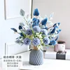 Sky blue combination hydrangea plastic vase