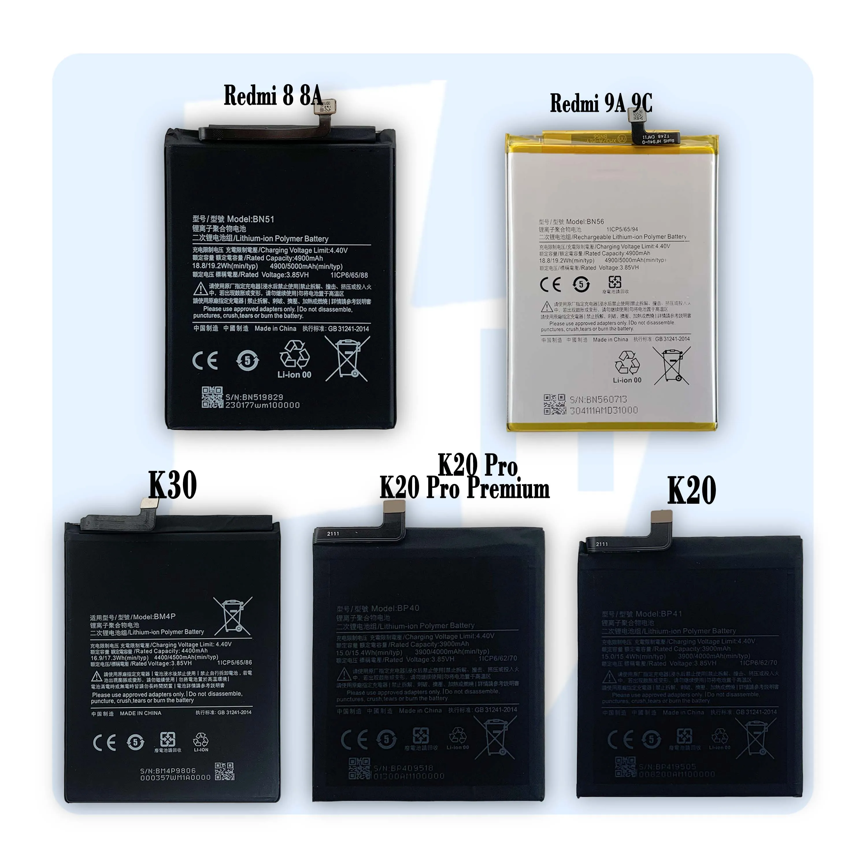 
 Оригинальная емкость redmi1 2 3 4 5 6X 7 8 8T 9 9A 9C GO PRO K20 K30 K40, аккумуляторная батарея для redmi 10X  