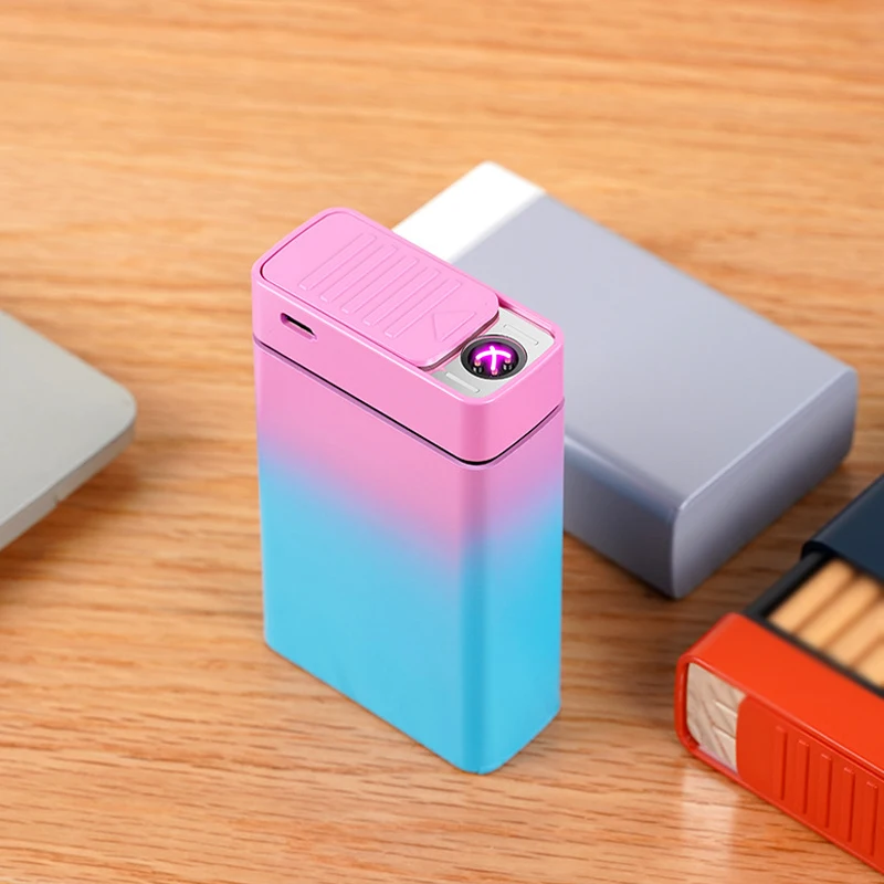 magic cigarette case USB Rechargeable Electric Arc Lighter Portable Fashionable Magic Cigarette  Case| Alibaba.com