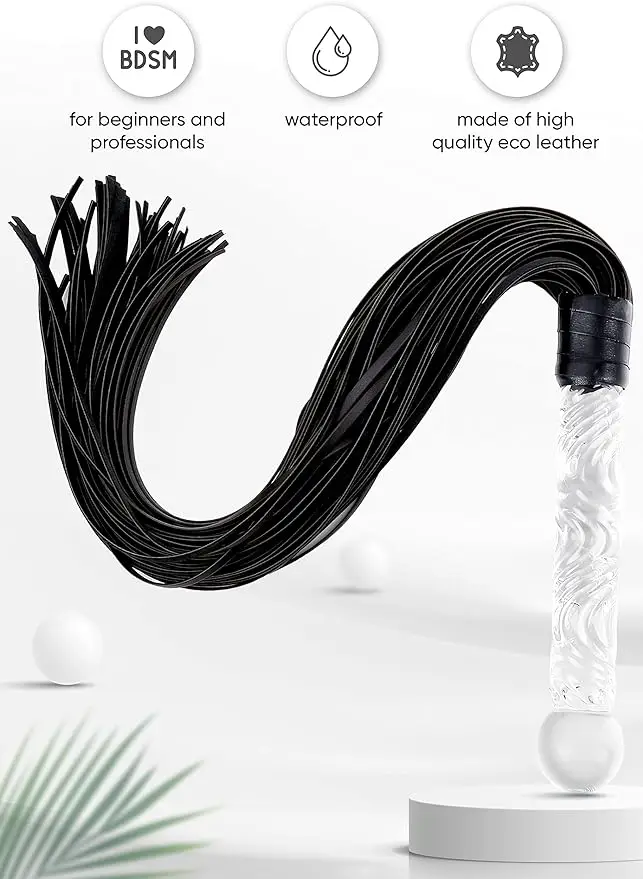 SM-Peitsche Perfekt für Paare Flogger Kunstleder BDSM-Peitsche Analsex  Masturbation Glas-Dildo Peitsche Anales Spielzeug für Sexspiele