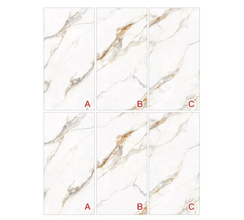 Full Body Jade Glazed Ceramic Tile - Polished Gold Vein White