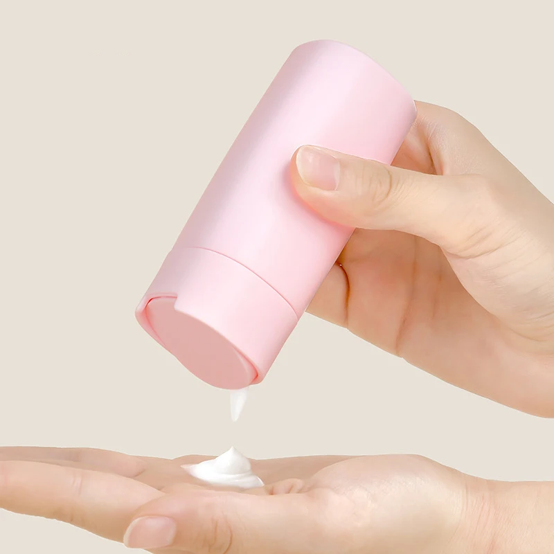In Stock Cosmetic Travel Set Container Empty 15ml Green Face Cream Jar Pink Shampoo Bottle White Lotion Bottle With Filp Cap