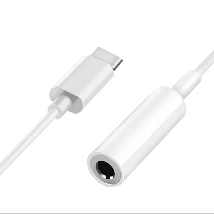 Type C to 3.5mm Earphone Port Adapter Cable USB-C Aux Audio Converter for Mobile Phone