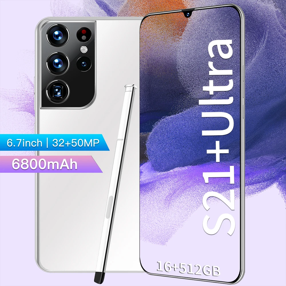 Глобальная версия оригинальный S21 Ultra 16GB + 512GB Android смартфон с поддержкой стилуса 4G 5G Сеть супер выносливость мобильного телефона