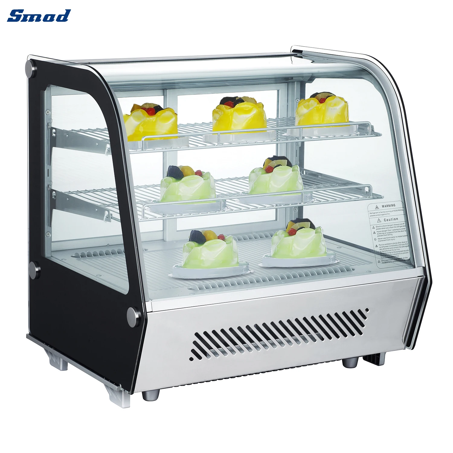 Countertop Displays Front Curved Glass RTW 105L Refrigerator Showcase for DDS-100WR