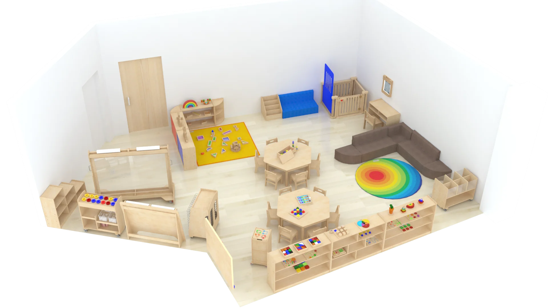 Birch Plywood Material Kids Educational Montessori Classroom Furniture for Montessori School