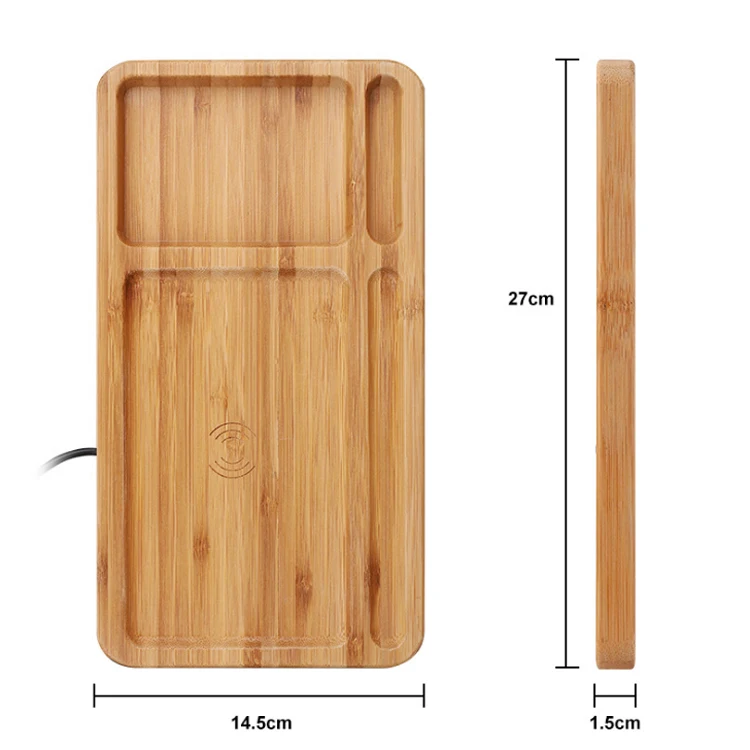 Пользовательский Qi Сертифицированный бамбуковый Деревянный беспроводной зарядный стенд персонализированный быстрый коврик для мобильного телефона с