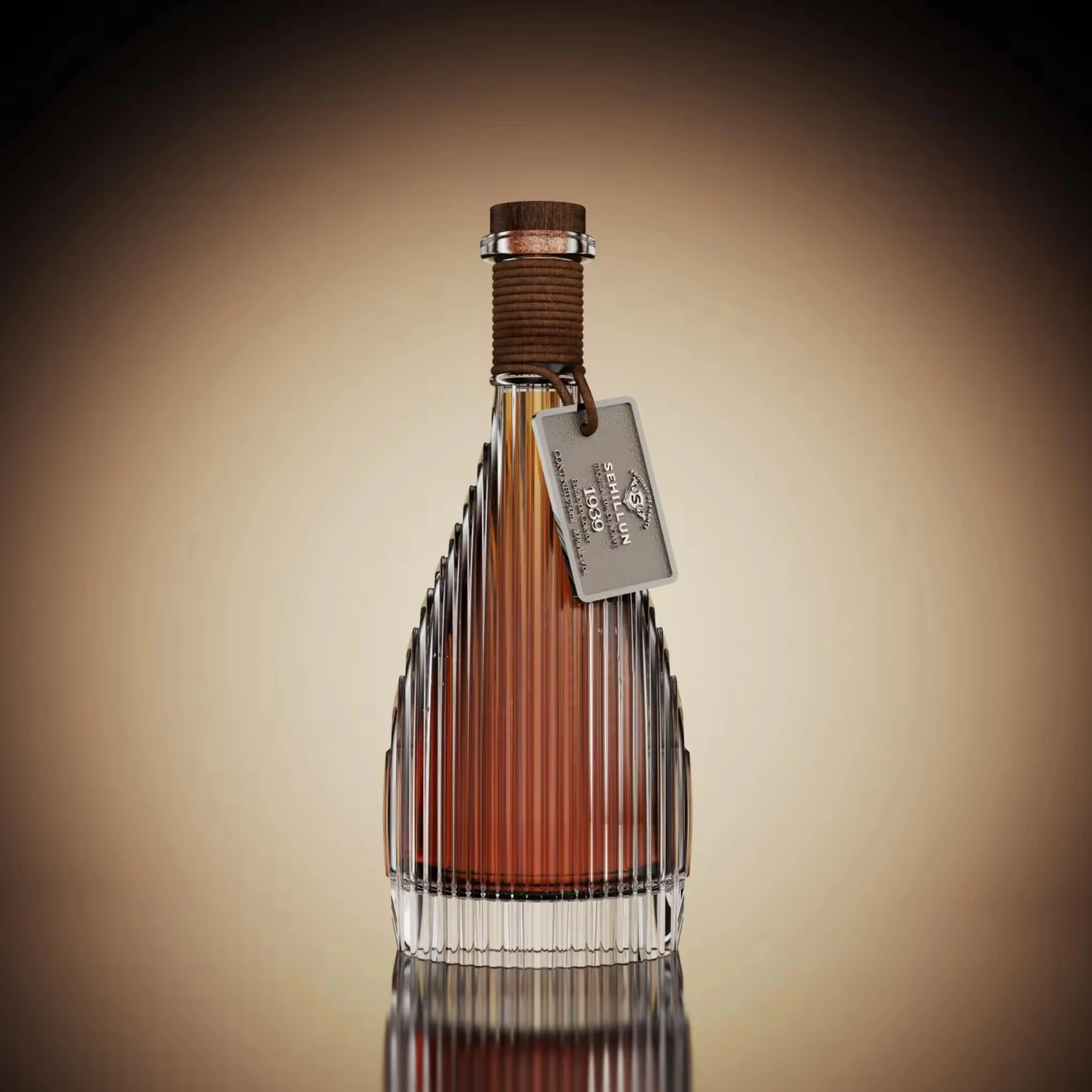 Supplier of Customized Glass Bottles Round Glass Liquor Bottle with Tequila Capacity, 700ml/1L/3L.
