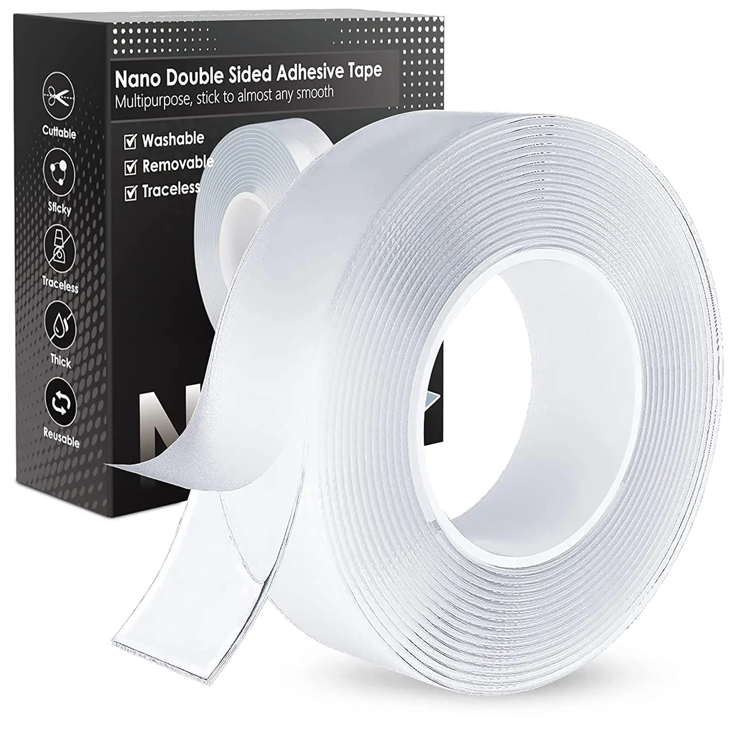 Nano tape acrylic double-sided tape transparent waterproof traceless high temperature resistant tape