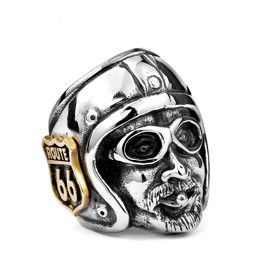 Wholesale Stainless Steel Biker Skull Rings for Men