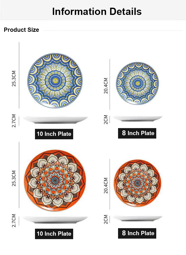 Simple Western Plate Layout Pattern Western Dinner Plate Ceramic Artistic Style New Household ...