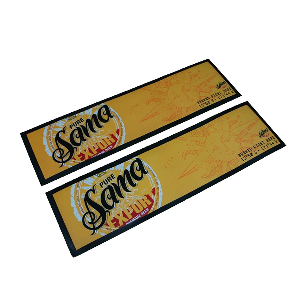 Wholesale Customized Blank Sublimation Bar Mat Anti-slip Rubber Bar Spil Mat With Your Logo