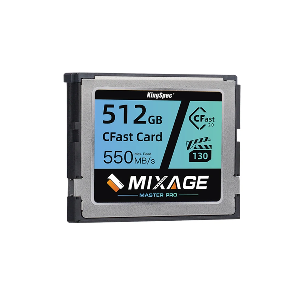 KingSpec High Performance Camera Memory Card Cfast 2.0 SATA3 Interface 256GB 512GB 1TB Cfast Card for 4k Video