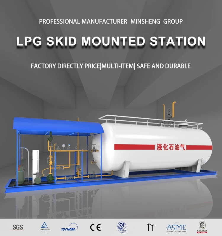 10000 Liters Lpg Skid Mounted Mobile Propane Filling Station Lpg Gas ...