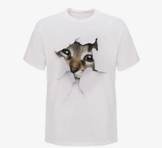 Men Custom 3D Design Clothes High Quality Male Tops Wholesale Fashion Cotton White T Shirt