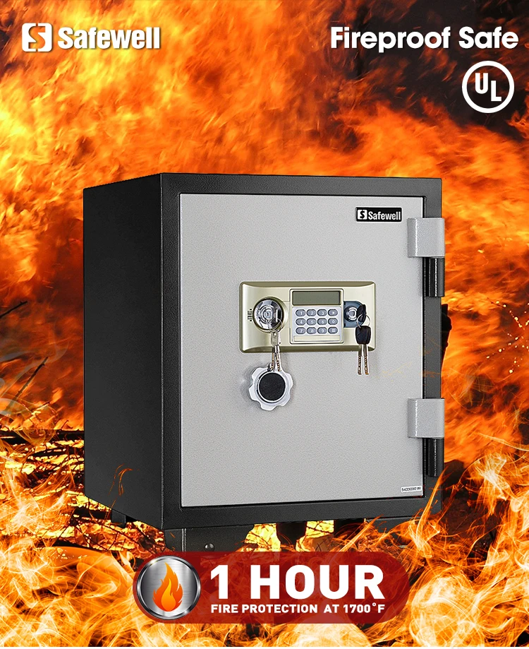 Safewell Fireproof Safe Resistant Box Proof Golden Safe Box Fireproof