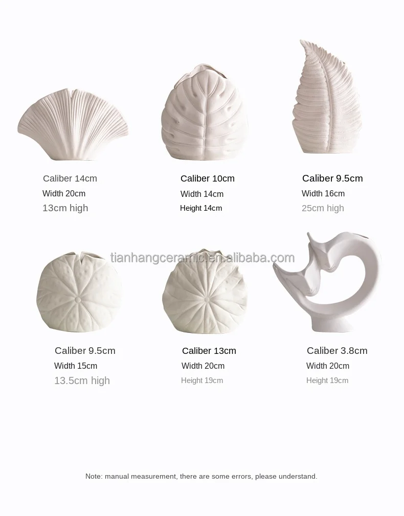 High Luxury Ceramic vase modern dining table small sea shell vase decorative ornaments dried flower aromatherapy.jpg